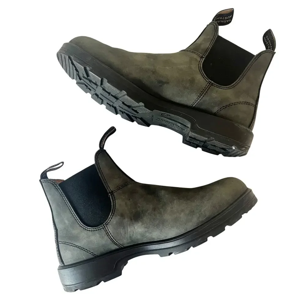 Blundstone 587 Rustic Black Chelsea Boots Size AU 9 / US W 12 / M 10